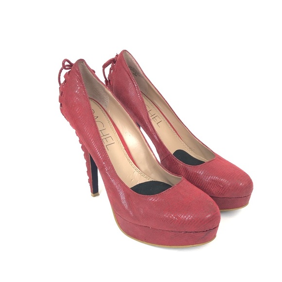 RACHEL Rachel Roy Red Kaytee Heel Pump Size 9.5 - Picture 1 of 7